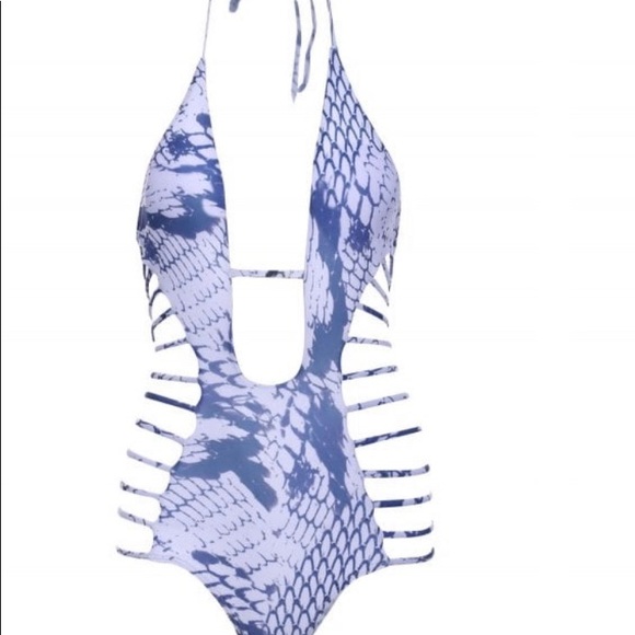 zaful snakeskin one piece